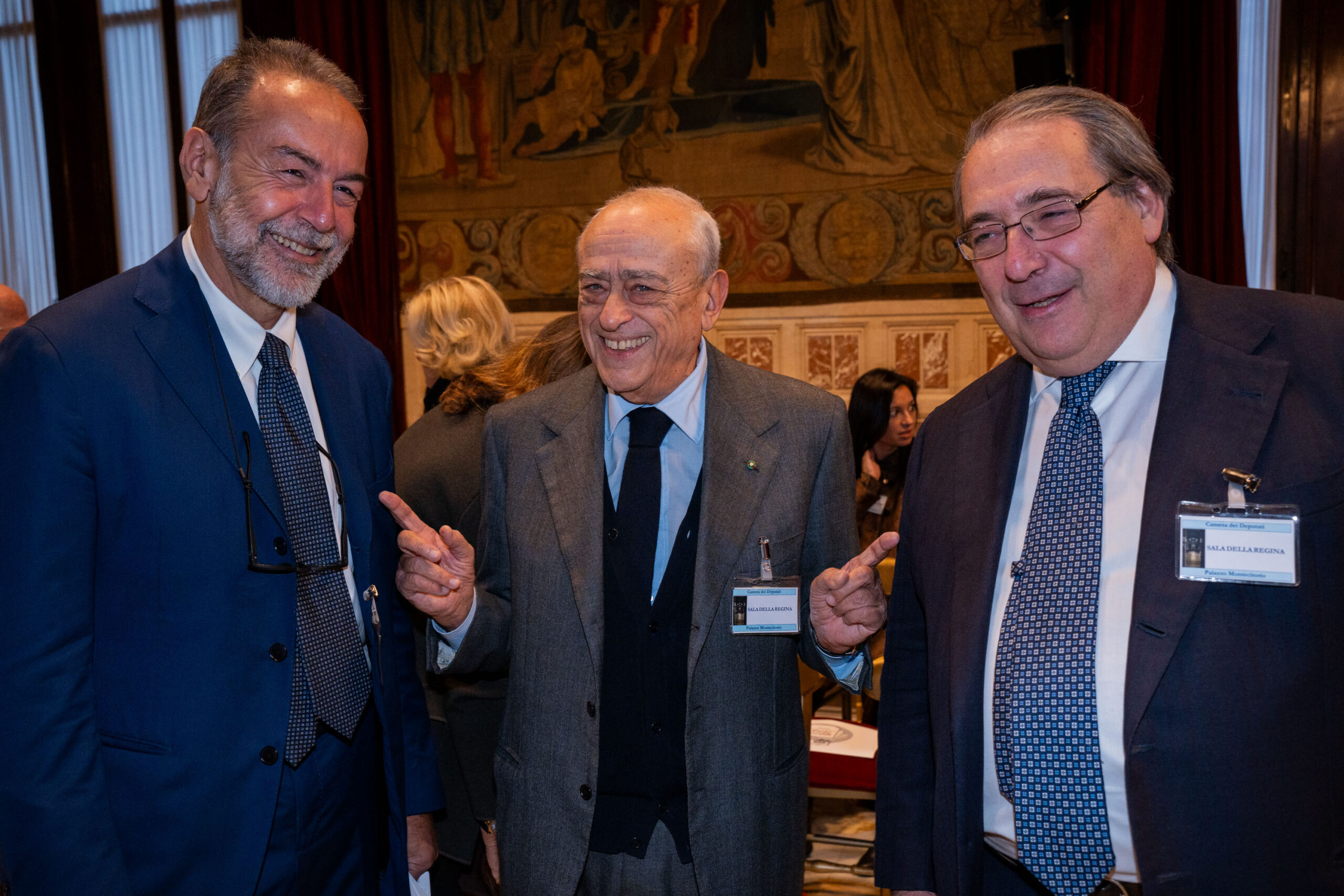Premio Paolo Graldi 2024. FOTO FRACASSI/TOIATI. Nella foto: Massimo Martinelli, Ing. Francesco Gaetano Caltagirone e Roberto Napoletano Davide Fracassi/Ag.Toiati